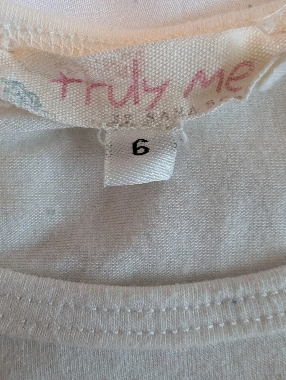 Girls Truly Me White Tank & Blue Striped Daisy Shorts Set